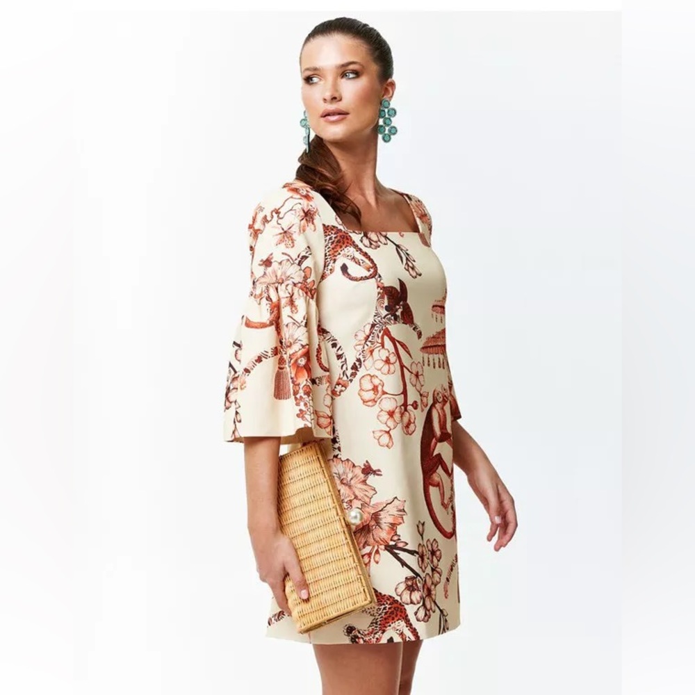 MESTIZA NY Vivienne Square-Neck Mini Dress